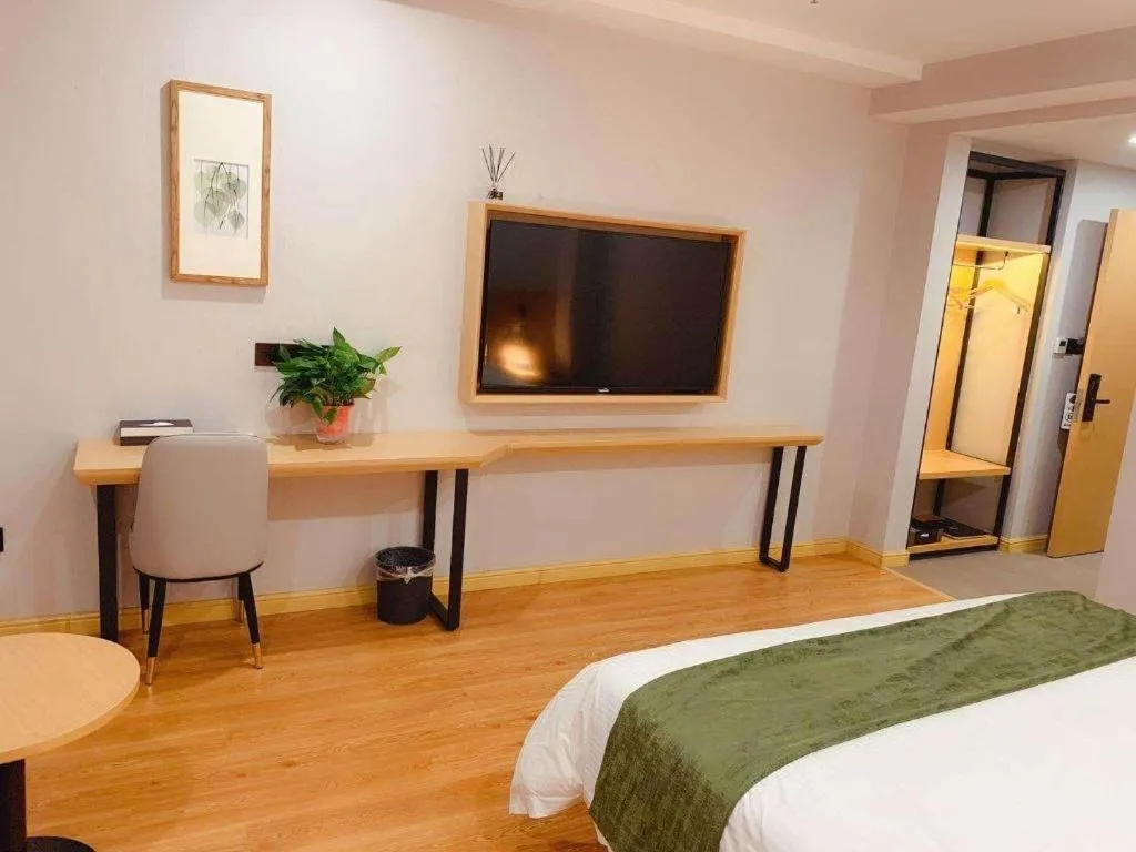 Bed in GreenTree Inn Jiangsu Huai'an Qiangjiangpu District Shuidukou Avenue