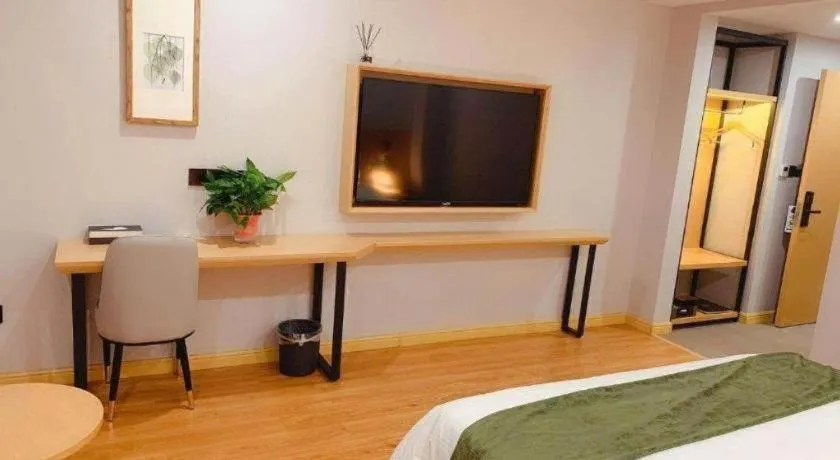 Bed in GreenTree Inn Jiangsu Huai'an Qiangjiangpu District Shuidukou Avenue