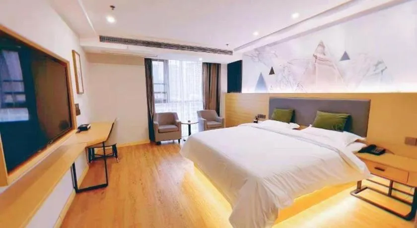 Bed in GreenTree Inn Jiangsu Huai'an Qiangjiangpu District Shuidukou Avenue