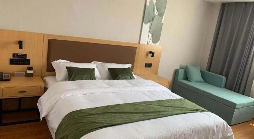 Bed in GreenTree Inn Jiangsu Huai'an Qiangjiangpu District Shuidukou Avenue