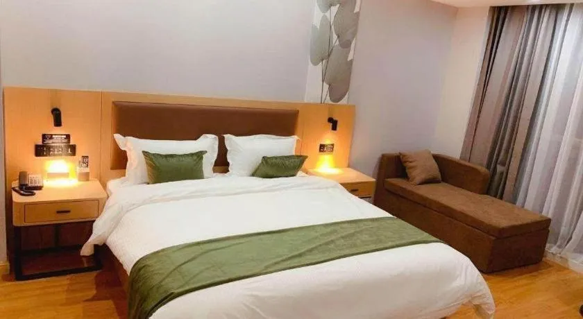 Bed in GreenTree Inn Jiangsu Huai'an Qiangjiangpu District Shuidukou Avenue