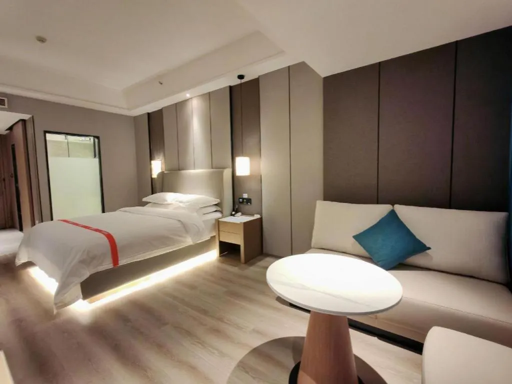 Bed in GreenTree Eastern Hotel Changge Yiwu City