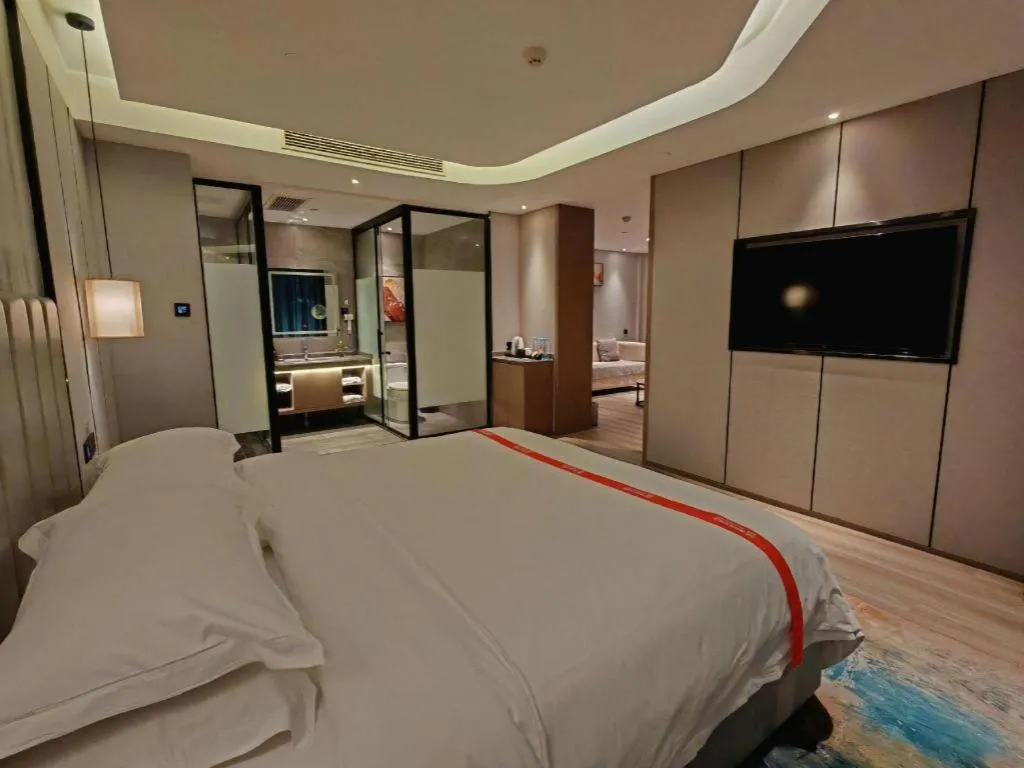 Bed in GreenTree Eastern Hotel Changge Yiwu City