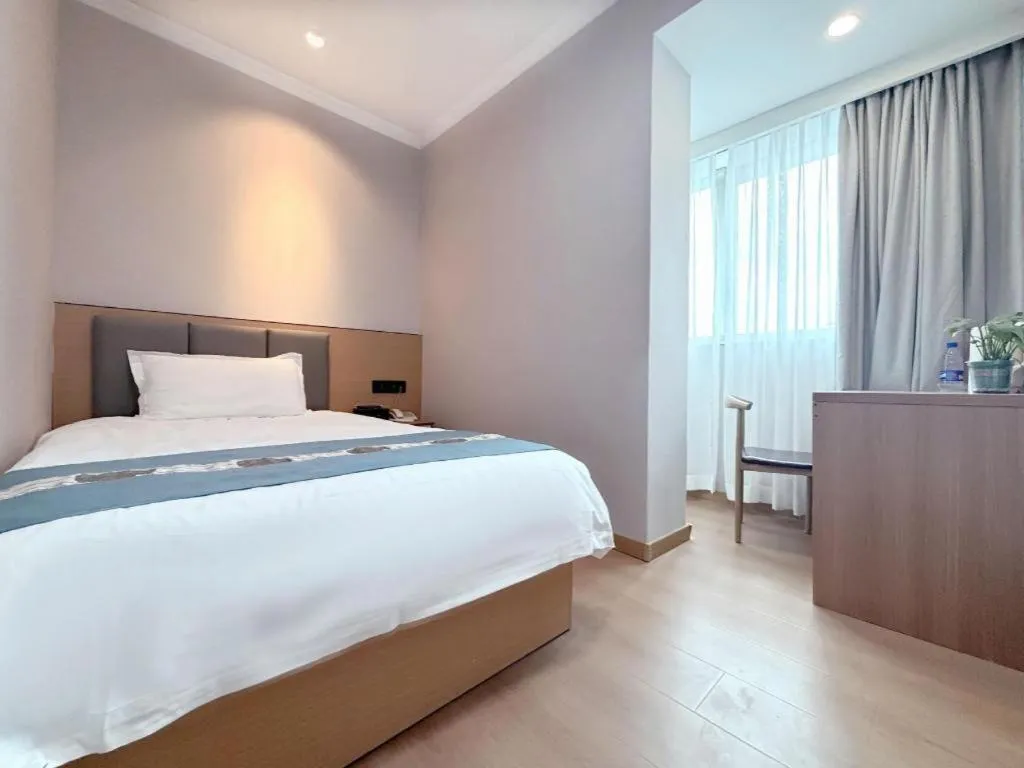 Bed in Shell Hotel Huaibei Jinying Plaza Long Distance Bus Station