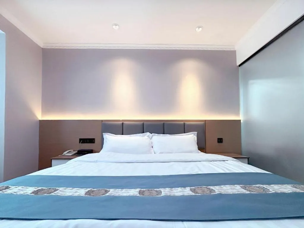 Bed in Shell Hotel Huaibei Jinying Plaza Long Distance Bus Station