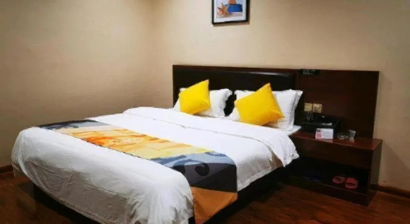 Bed in Shell Hotel Huainan Shou County Passenger Station Yaohai Grand Market