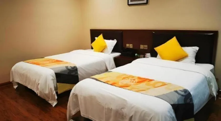 Bed in Shell Hotel Huainan Shou County Passenger Station Yaohai Grand Market