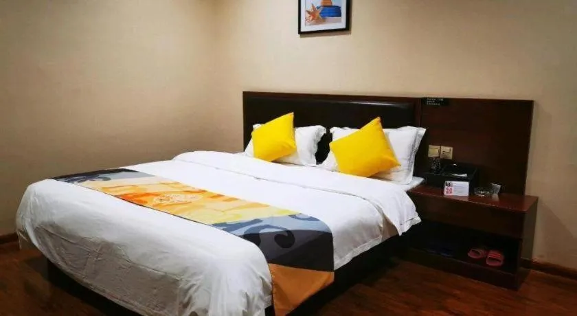 Bed in Shell Hotel Huainan Shou County Passenger Station Yaohai Grand Market