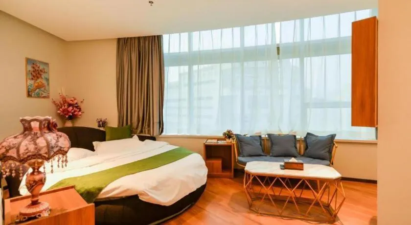 Bed in GreenTree Inn Express Lanzhou West Passenger Station Lanzhou Center