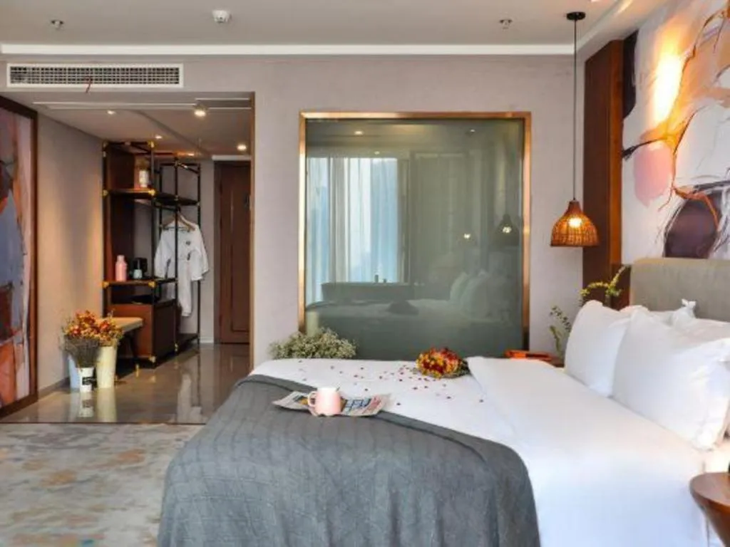 Bed in Xiangsu Boang Hotel