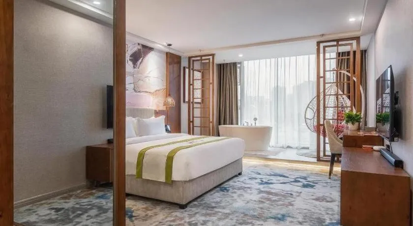 Bed in Xiangsu Boang Hotel