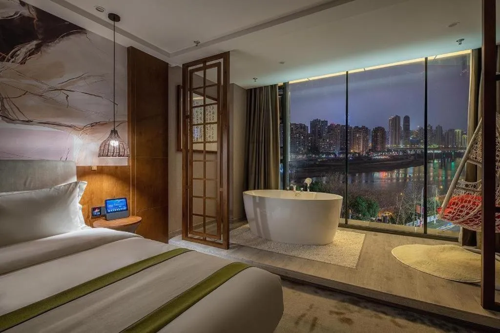 Bed in Xiangsu Boang Hotel