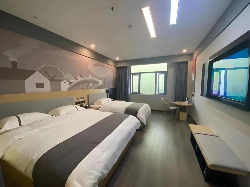 Bed in Thank Inn Jiangxi Nanchang Anyi County Fenghuangshan Industrial Park