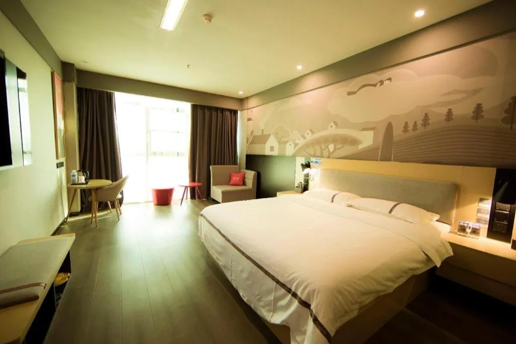 Bed in Thank Inn Jiangxi Nanchang Anyi County Fenghuangshan Industrial Park