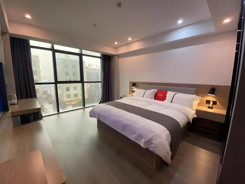 Bed in Thank Inn Jiangxi Nanchang Anyi County Fenghuangshan Industrial Park