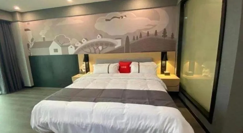 Bed in Thank Inn Jiangxi Nanchang Anyi County Fenghuangshan Industrial Park