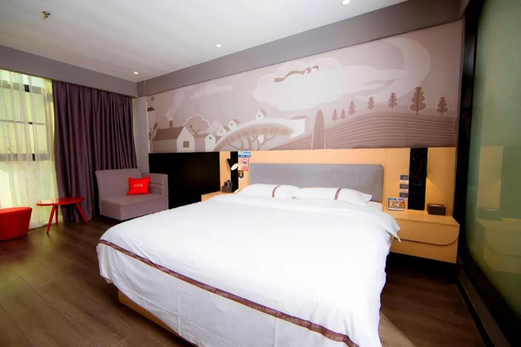 Bed in Thank Inn Jiangxi Nanchang Anyi County Fenghuangshan Industrial Park