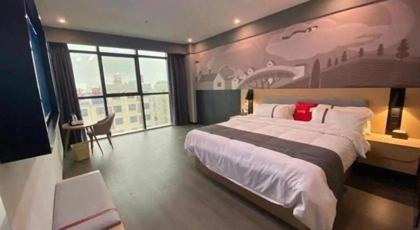 Bed in Thank Inn Jiangxi Nanchang Anyi County Fenghuangshan Industrial Park