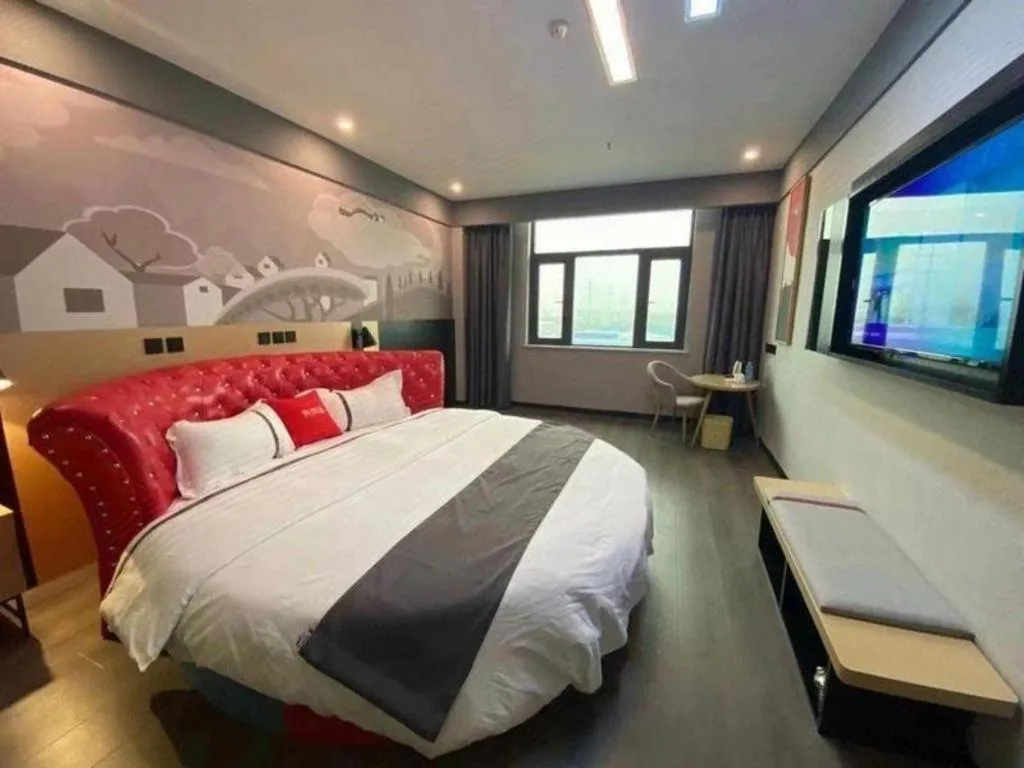 Bed in Thank Inn Jiangxi Nanchang Anyi County Fenghuangshan Industrial Park