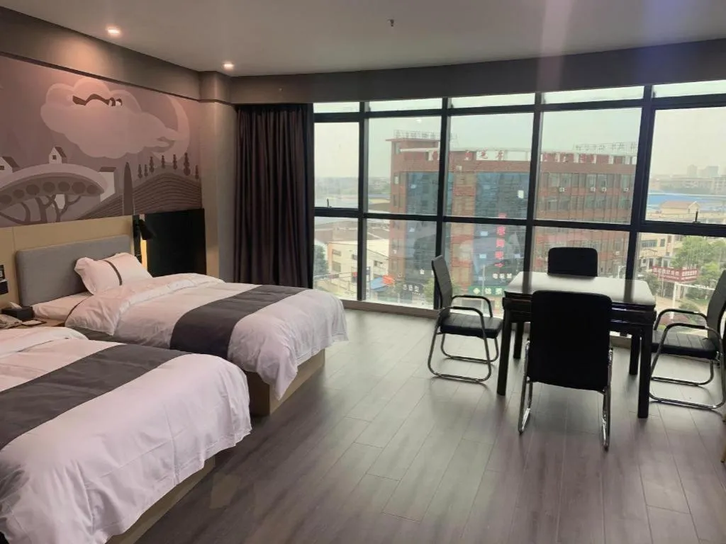 Bed in Thank Inn Jiangxi Nanchang Anyi County Fenghuangshan Industrial Park