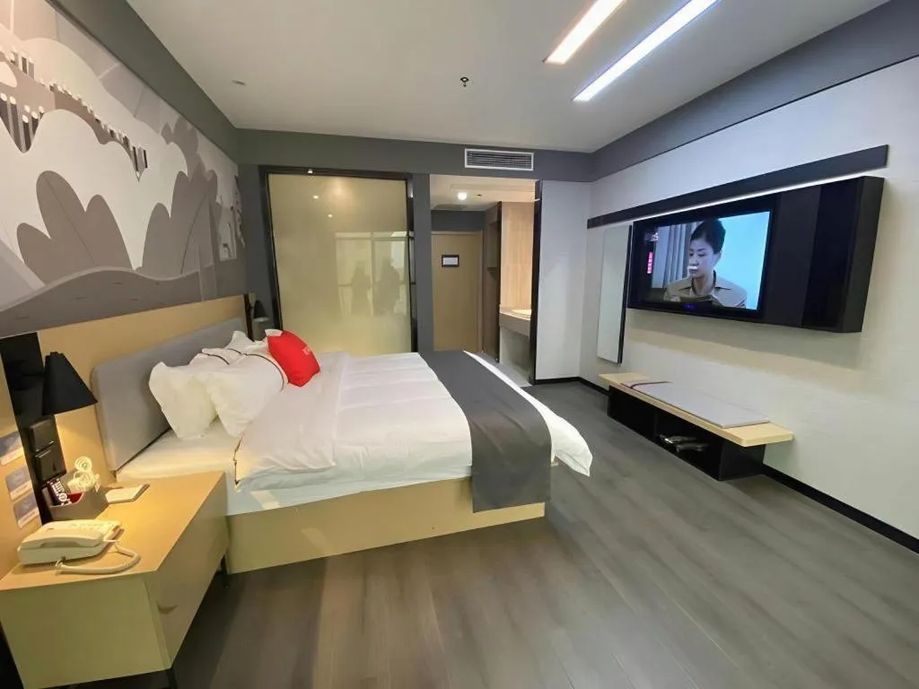 Bed in Thank Inn Jiangxi Nanchang Anyi County Fenghuangshan Industrial Park
