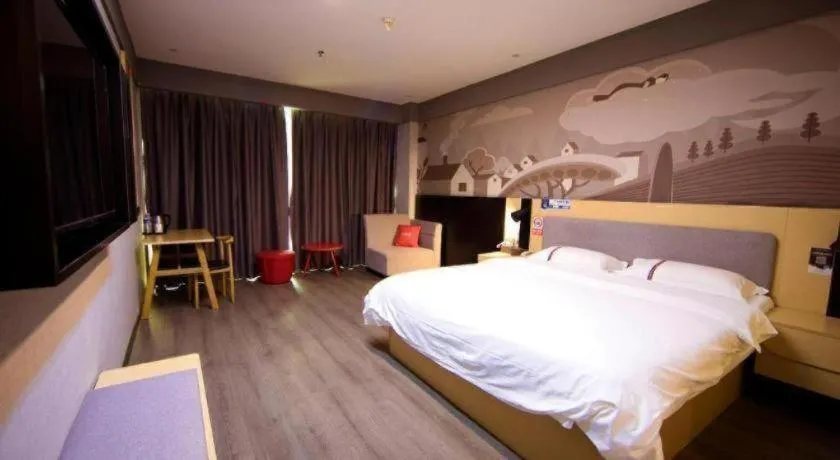 Bed in Thank Inn Jiangxi Nanchang Anyi County Fenghuangshan Industrial Park