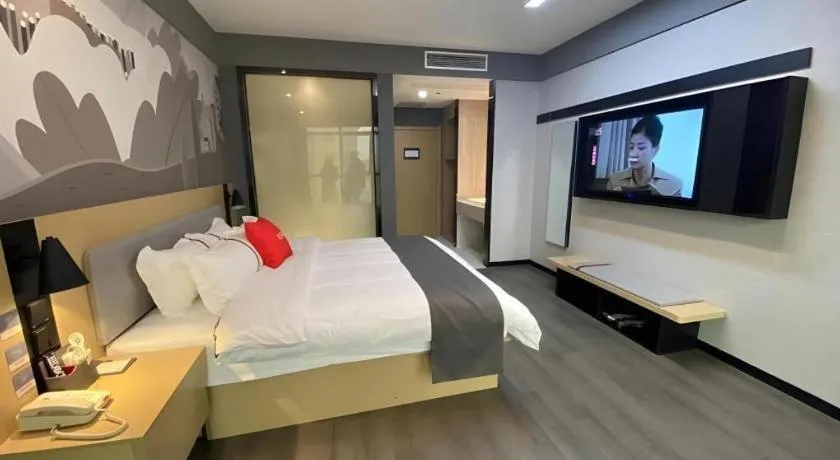 Bed in Thank Inn Jiangxi Nanchang Anyi County Fenghuangshan Industrial Park