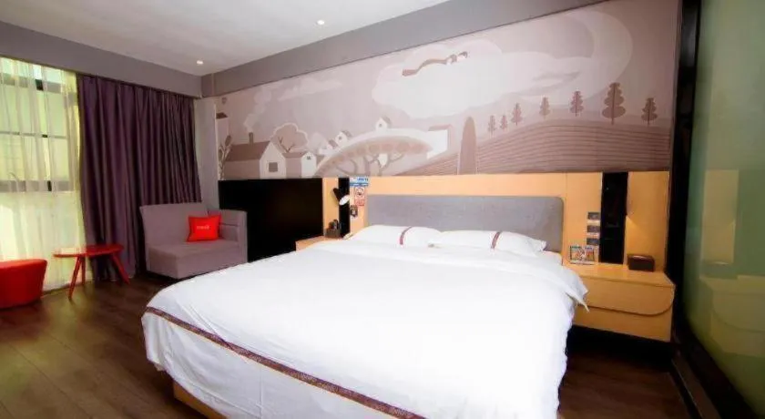 Bed in Thank Inn Jiangxi Nanchang Anyi County Fenghuangshan Industrial Park