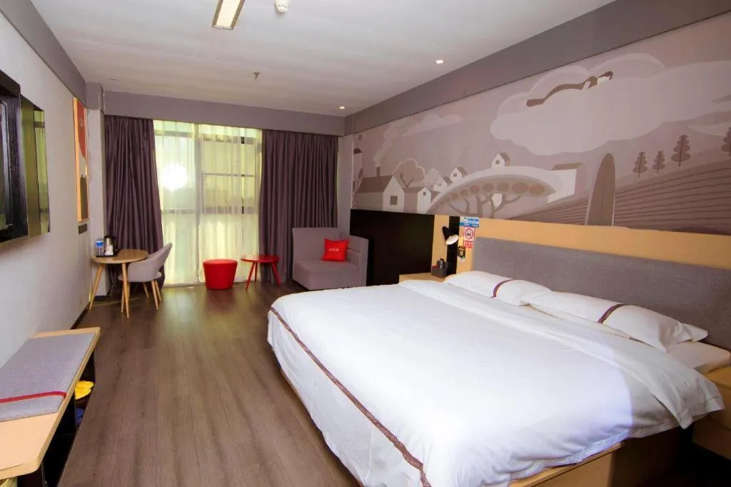 Bed in Thank Inn Jiangxi Nanchang Anyi County Fenghuangshan Industrial Park