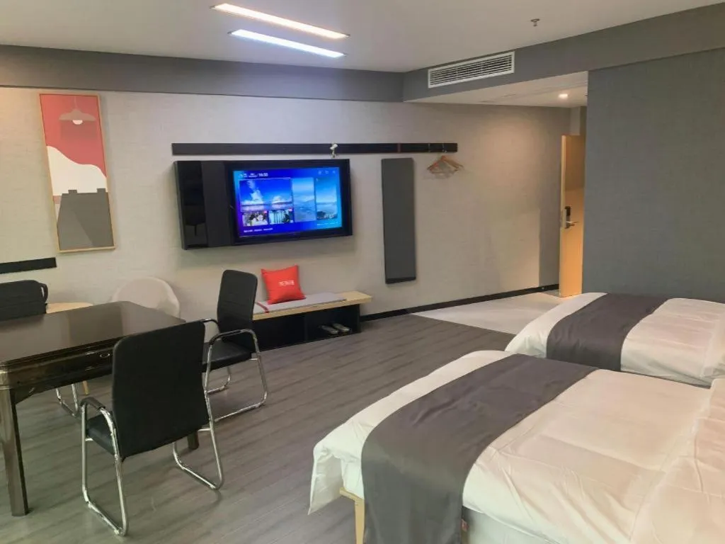 Bed in Thank Inn Jiangxi Nanchang Anyi County Fenghuangshan Industrial Park