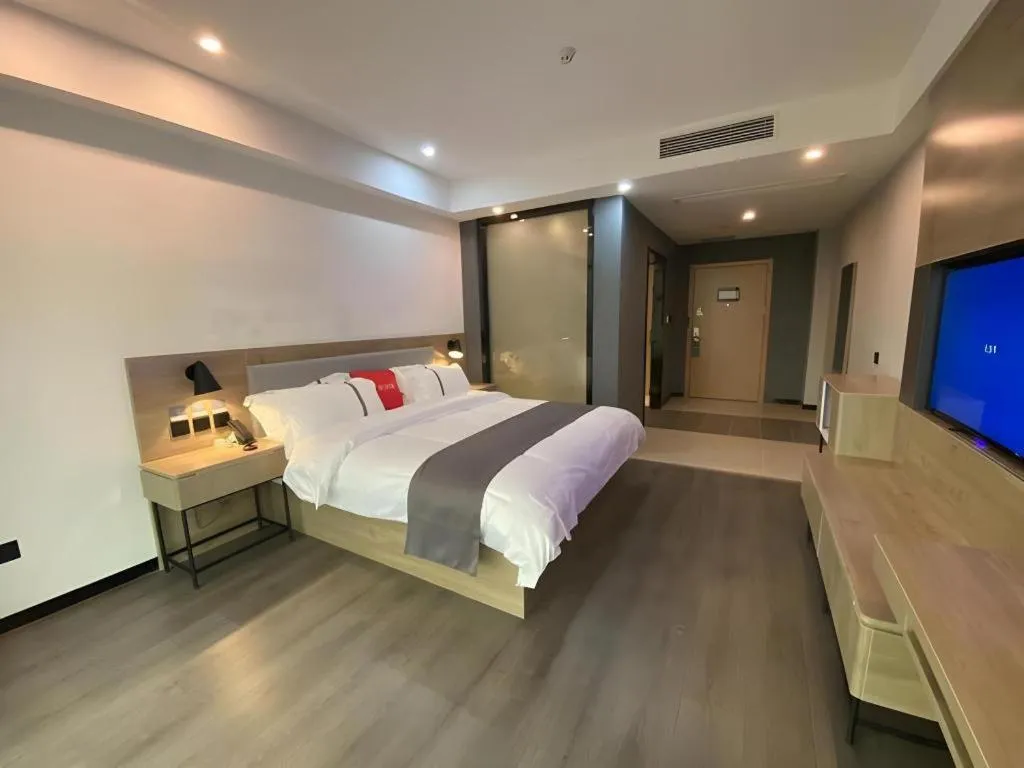 Bed in Thank Inn Jiangxi Nanchang Anyi County Fenghuangshan Industrial Park