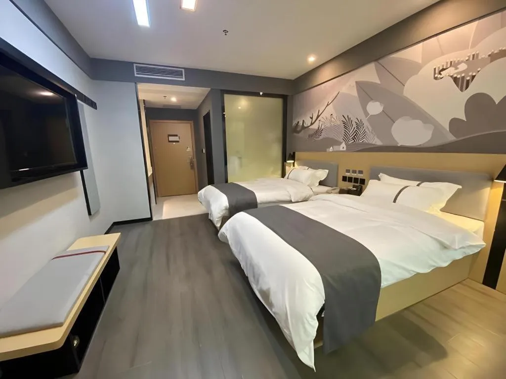 Bed in Thank Inn Jiangxi Nanchang Anyi County Fenghuangshan Industrial Park
