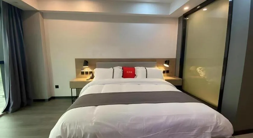 Bed in Thank Inn Jiangxi Nanchang Anyi County Fenghuangshan Industrial Park