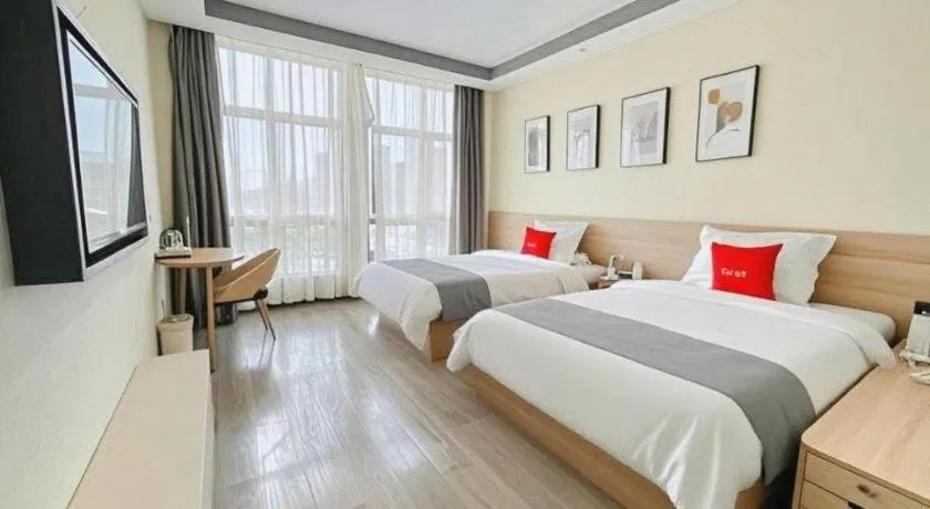 Bed in Thank Inn Guizhou Bijie Qianxi County High-Speed Railway Station