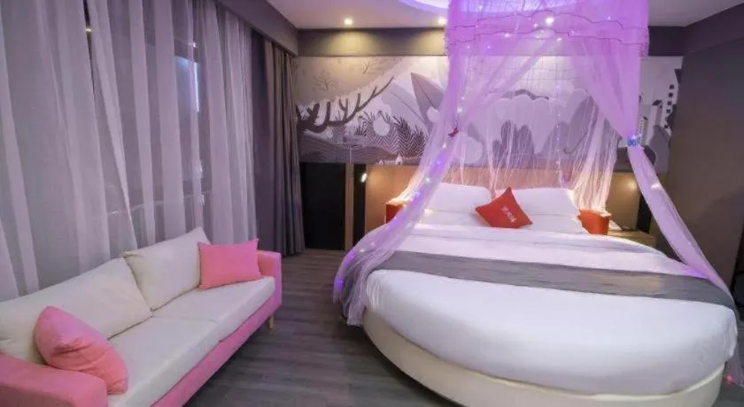 Bed in Thank Inn Guizhou Bijie Qianxi County High-Speed Railway Station