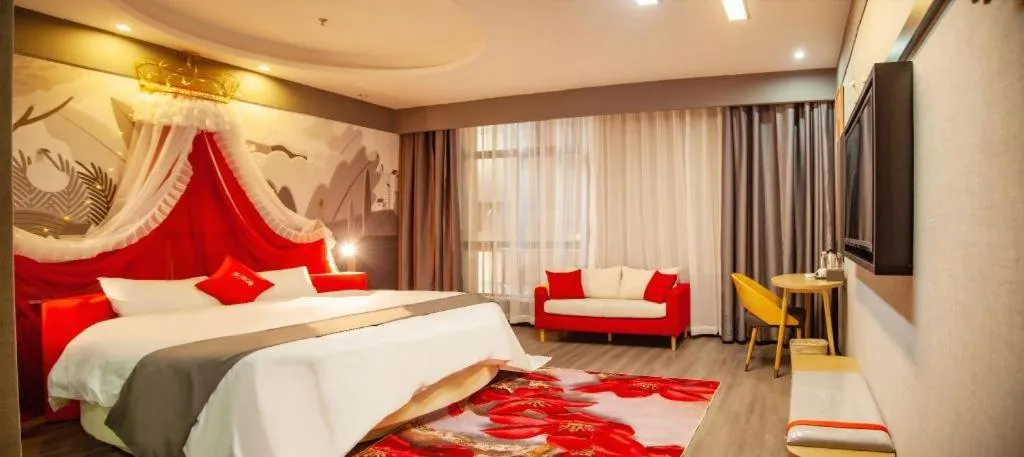 Bed in Thank Inn Guizhou Bijie Qianxi County High-Speed Railway Station