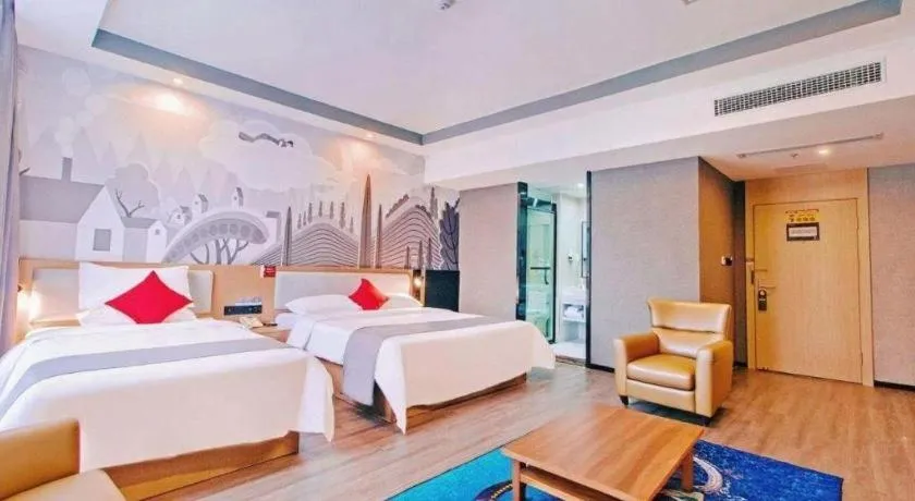 Bed in Thank Inn Guizhou Bijie Qianxi County High-Speed Railway Station