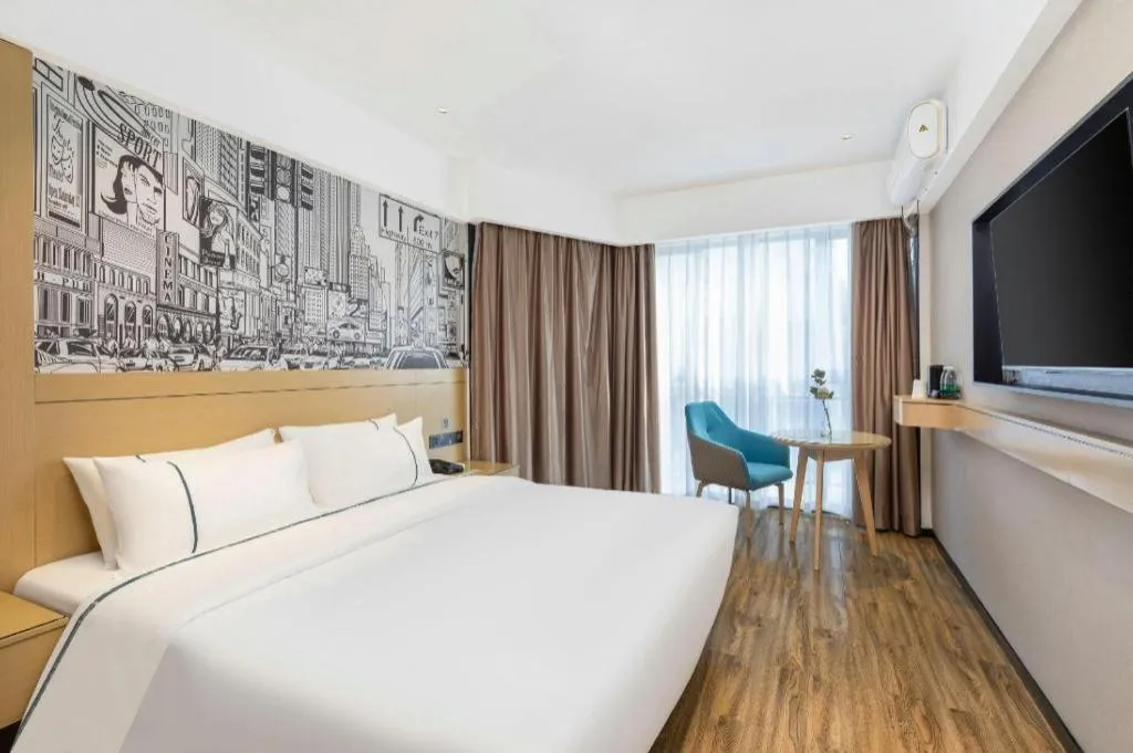 Bed in City Comfort Inn Yunfu Xinxing Juncheng Plaza