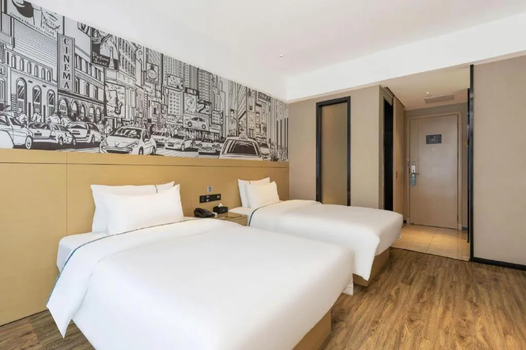 Bed in City Comfort Inn Yunfu Xinxing Juncheng Plaza