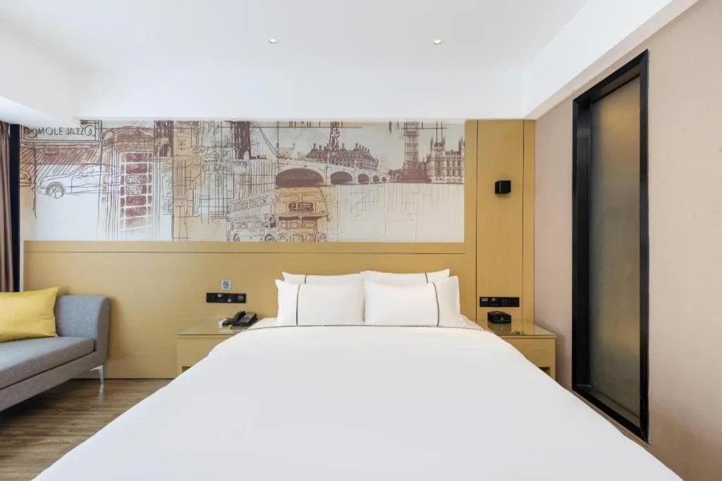 Bed in City Comfort Inn Yunfu Xinxing Juncheng Plaza