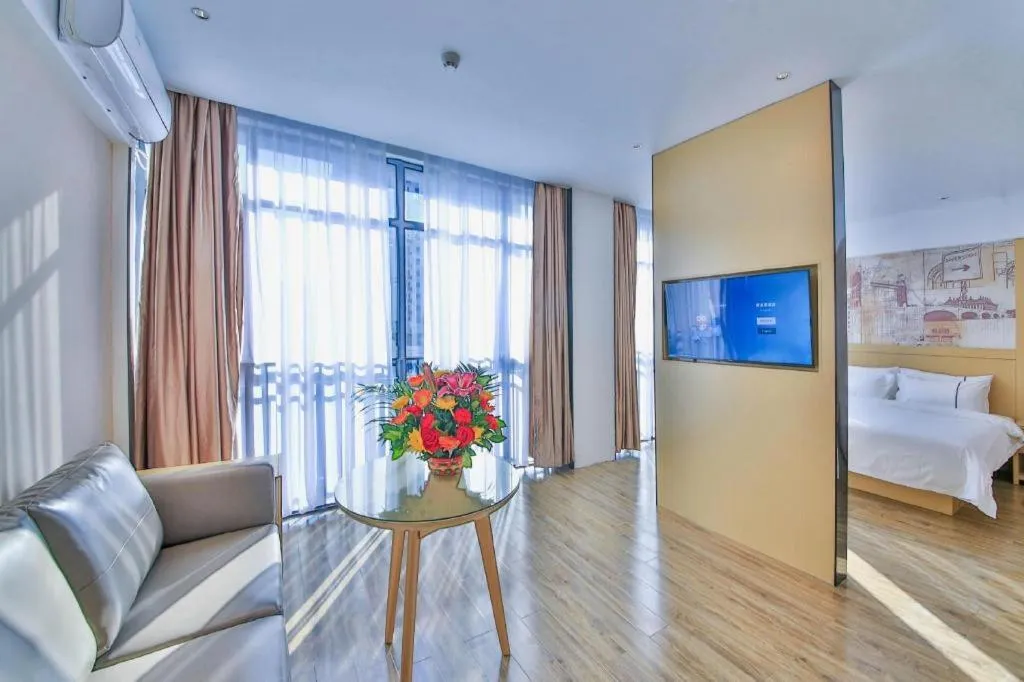 Bed in City Comfort Inn Yunfu Xinxing Juncheng Plaza