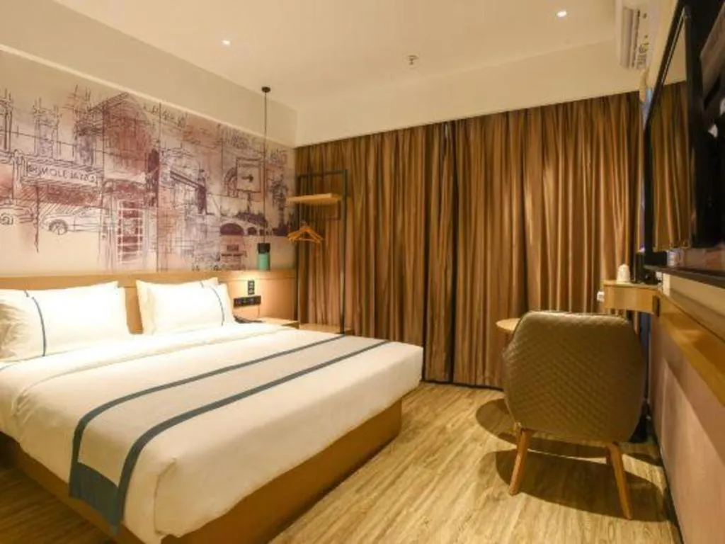 Bed in City Comfort Inn Luocheng Bus Terminal