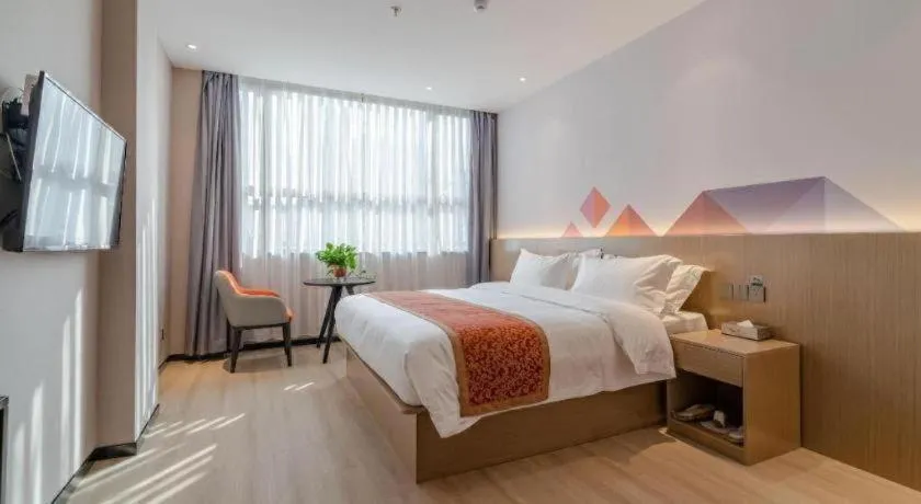 Bed in Borrman Hotel Hefei Yaohai Wanda Linquan East Road