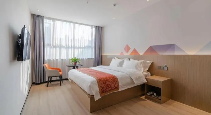 Bed in Borrman Hotel Hefei Yaohai Wanda Linquan East Road