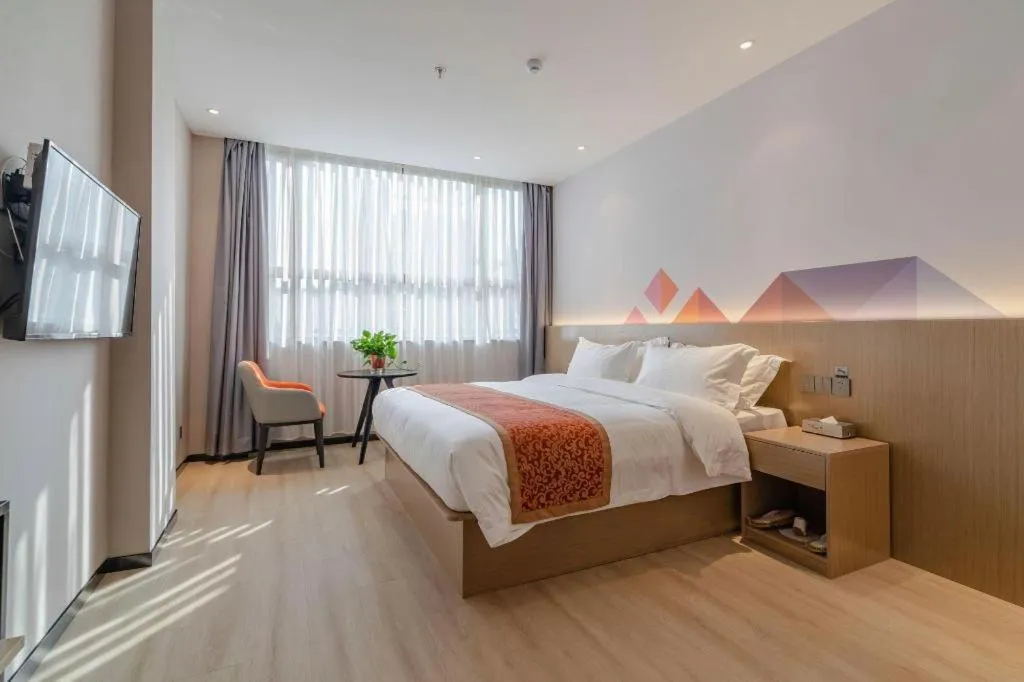 Bed in Borrman Hotel Hefei Yaohai Wanda Linquan East Road