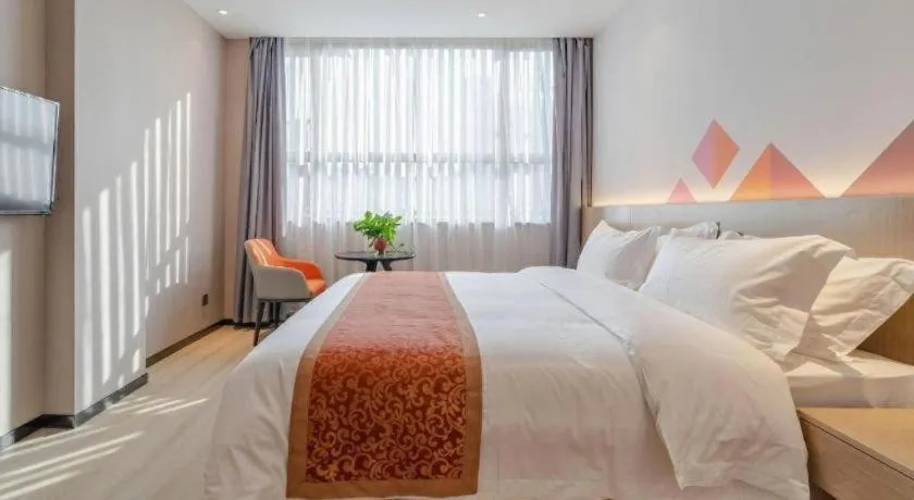 Bed in Borrman Hotel Hefei Yaohai Wanda Linquan East Road