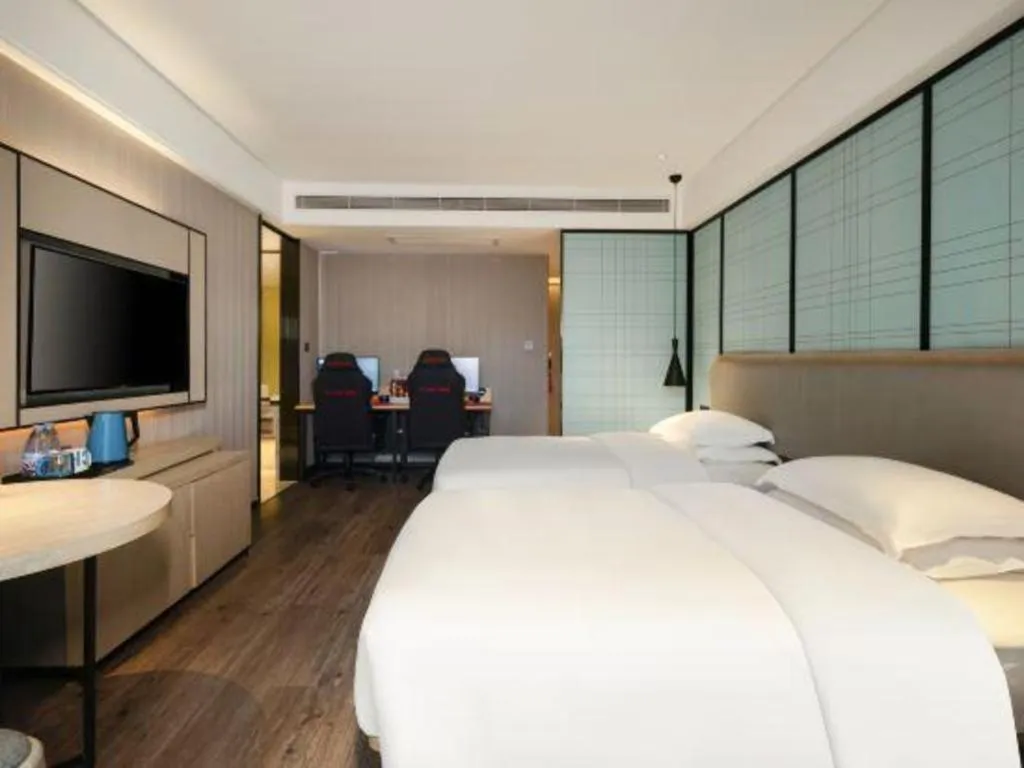 Bed in Echarm Hotel Nanning the MixC Dongmeng Business District