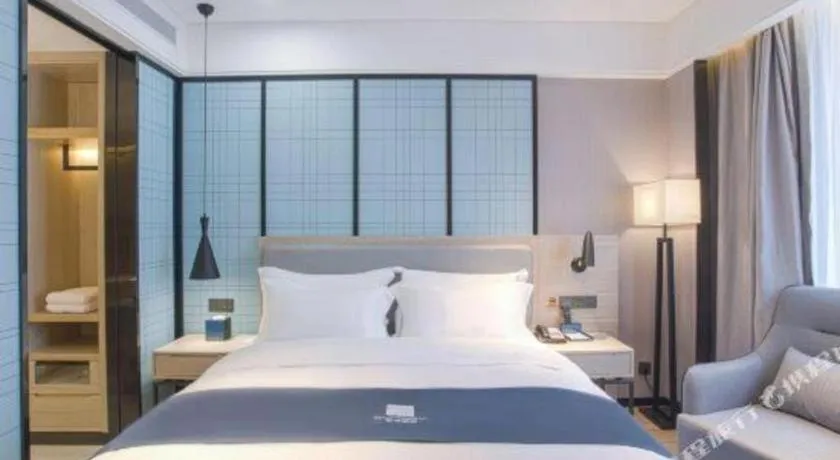 Bed in Echarm Hotel Nanning the MixC Dongmeng Business District