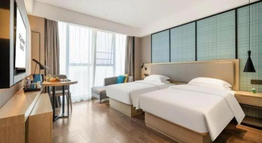 Bed in Echarm Hotel Nanning the MixC Dongmeng Business District