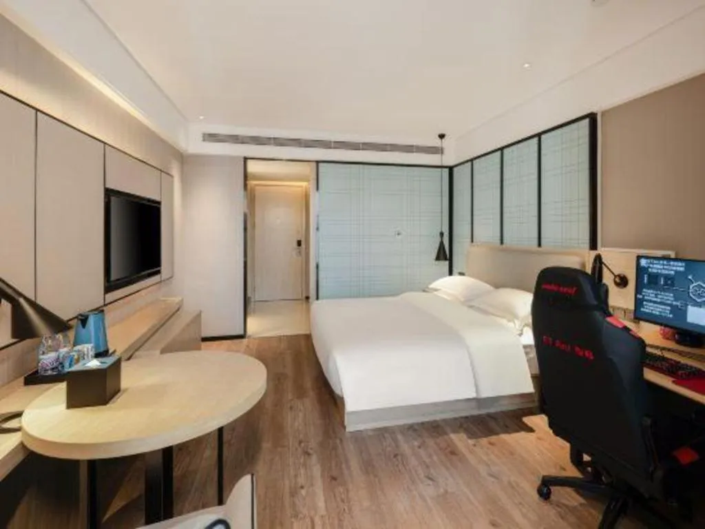 Bed in Echarm Hotel Nanning the MixC Dongmeng Business District